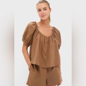 Tuckernuck x Studio McGee Mocha Cotton Linen Tully Top